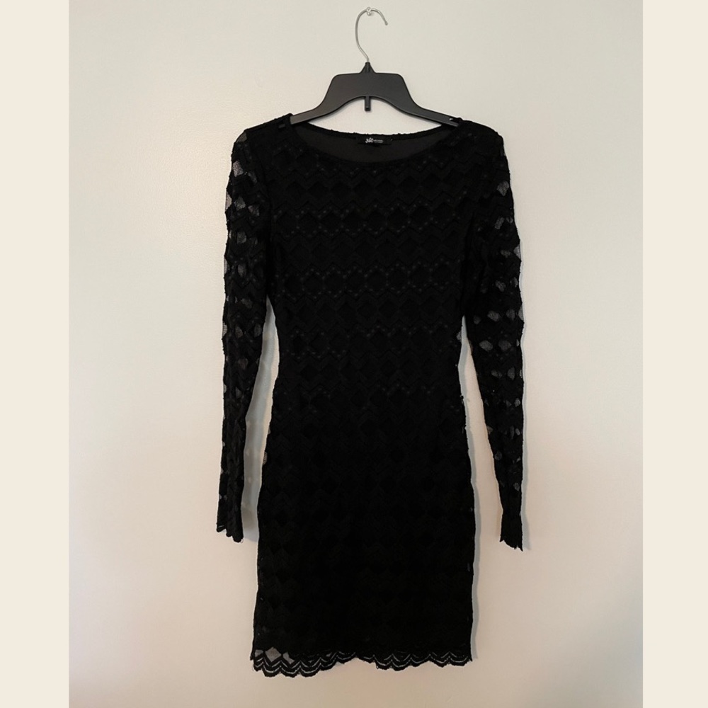 Jump Apparel Long Sleeve Lace Mini Dress